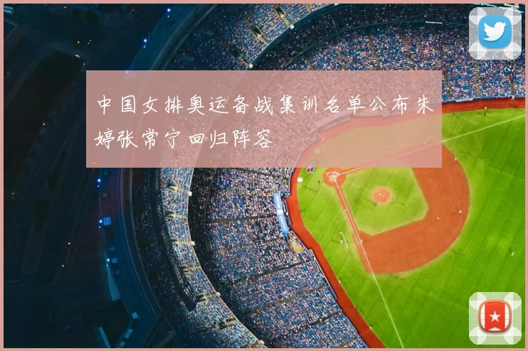 中国女排奥运备战集训名单公布朱婷张常宁回归阵容